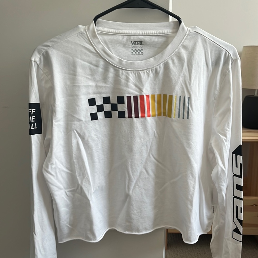 Vans graphic long sleeve crop top tee
